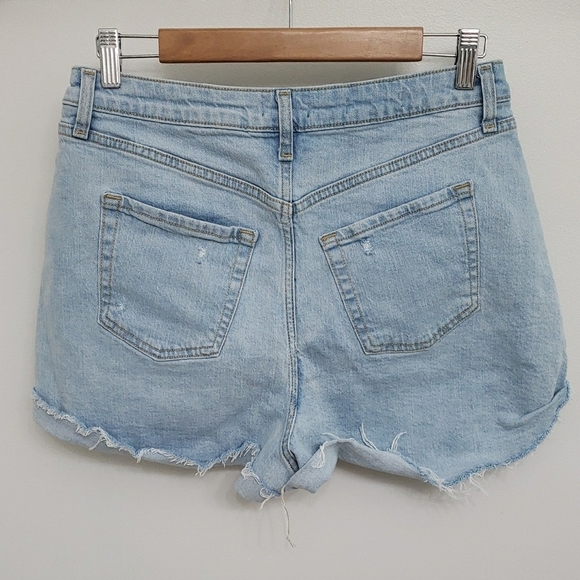 Wild Fable Super High Rise Blue Jean Shorts with Rolled Hem Sz 10 - Picture 4 of 5